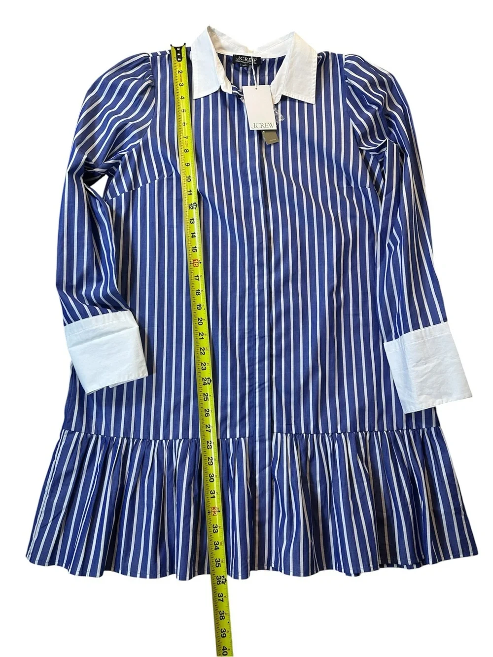 J. Crew Tiered Shirt-Dress in Cotton Poplin Size 10 NWT NWT